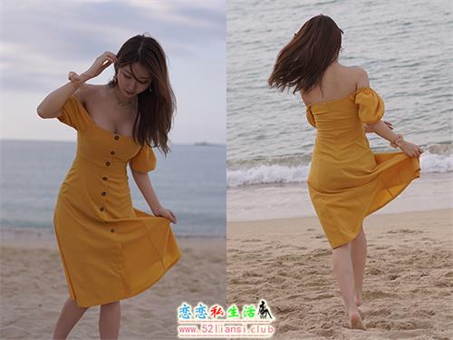[黑川] NO.059 海岛之旅-黄色连衣裙【19P/132M】