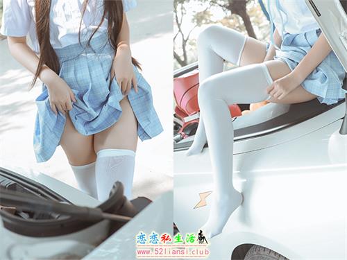 [美图精选]08-不呆猫 白丝过膝袜【21P+12V/209M】