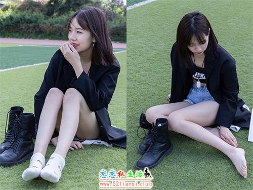 [袜啵啵] 010期 小甜豆-马丁靴、白色短棉袜、裸足-花絮版(带视频)【117P+1V/6.17G】