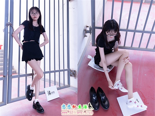 [袜啵啵] 030期 稚予- 皮鞋、短白棉袜、肉丝(带视频)【141P+1V/3G】