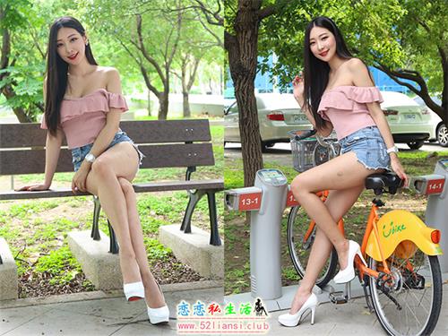 [街拍丝足]133-吴采婕 牛仔短裤高跟美腿【54P/75M】