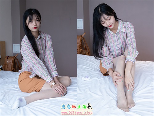 [袜啵啵] 008期 涵涵-帆布鞋、白色短棉袜、肉丝-常规加长版(带视频)【139P+1V/3.94G】