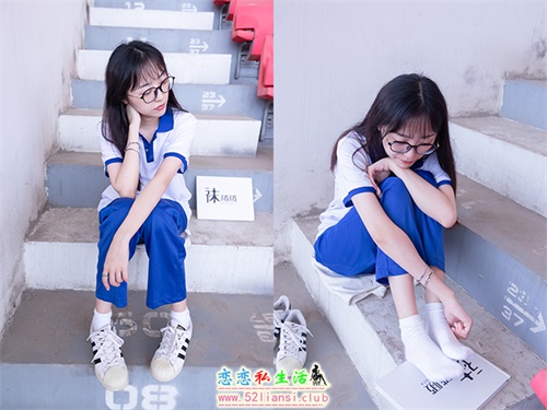 [袜啵啵] 002期 稚予-校服、贝壳头、白棉袜、裸足-常规版(带视频)【139P+1V/2.99G】