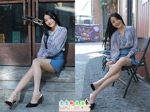 [IESS异思趣向] 丝享家 995：婉萍《油亮蓝色短裙》【95P/119M】