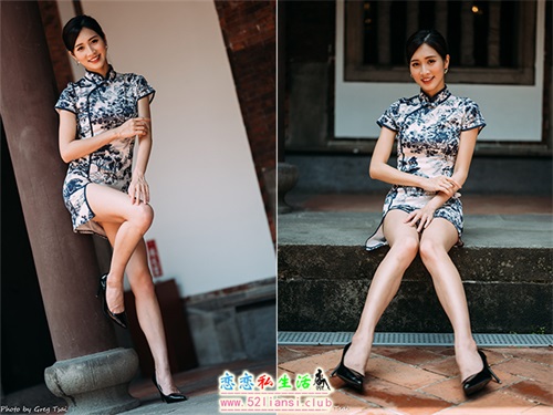 [街拍丝足]151-张筠 短旗袍丝袜高跟美腿【54P/79M】