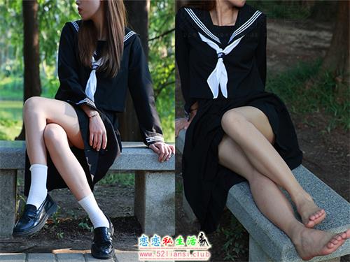 [见新摄影]NO.002-一厘甜酒-公园JK制服棉袜(带视频)【161P+1V/1.8G】