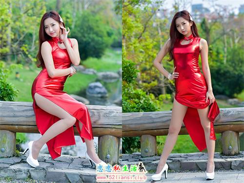 [街拍丝足]172-名婷 高衩长裙高跟丝袜美腿【103P/368M】