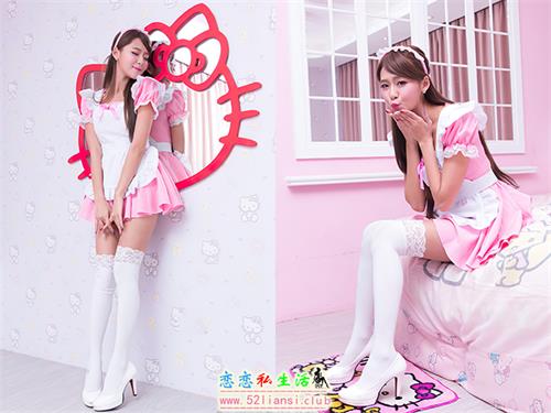 [街拍丝足]173-小雪 女仆装膝上白丝高跟美腿【147P/310M】