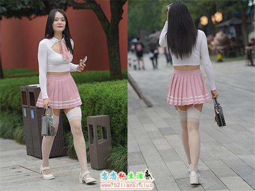 [魔镜街拍] 161-街拍白丝吊带袜美女【107P/88M】