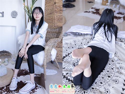 [袜啵啵] 044期 稚予-贝壳头、匡威帆布鞋、短肉丝(带视频)【154P+1V/5.35G】