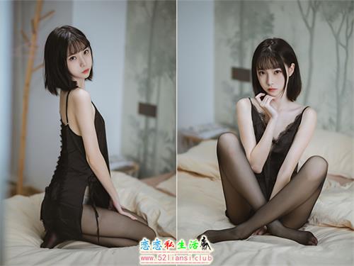 [美图精选]94-许岚LAN-黑色蕾丝睡衣【40P/62M】