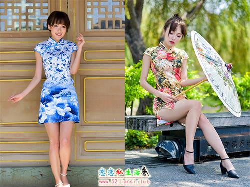 [街拍丝足]189-繆婉瑜 碎花短旗袍高跟美腿【68P/226M】