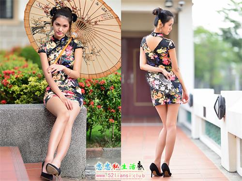 [街拍丝足]191-陈濛欣 短旗袍高跟美腿【100P/302M】