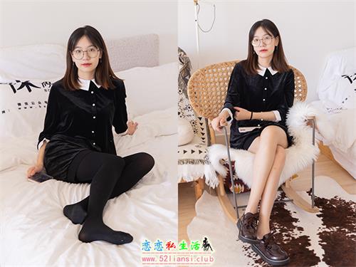 [袜啵啵] 053期 小甜豆-皮鞋、厚黑丝、黑色蕾丝船袜(带视频)【143P+1V/7.91G】