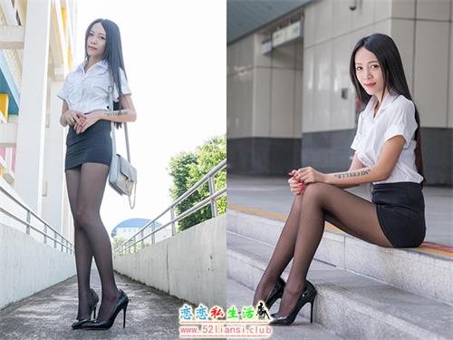 [街拍丝足]218-施绍婷 OL 丝袜高跟美腿外拍【24P/26M】