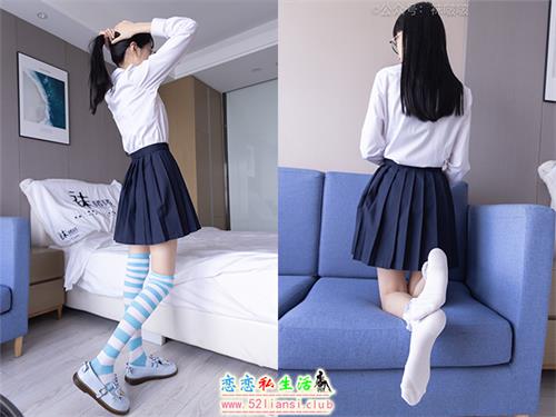 [袜啵啵] 070期 稚予-皮鞋、拖鞋、过膝袜、白棉袜(带视频)【148P+1V/7.09G】