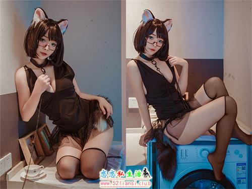 [美图精选]246-yuuhui玉汇-猫猫头黑裙子【10P/16M】