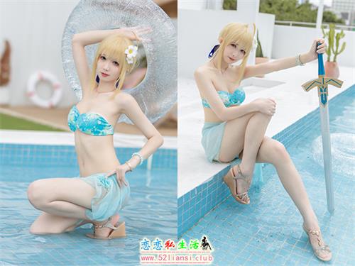 [美图精选]282-封疆疆v-阿尔托莉雅·潘德拉贡 泳装【40P/46M】