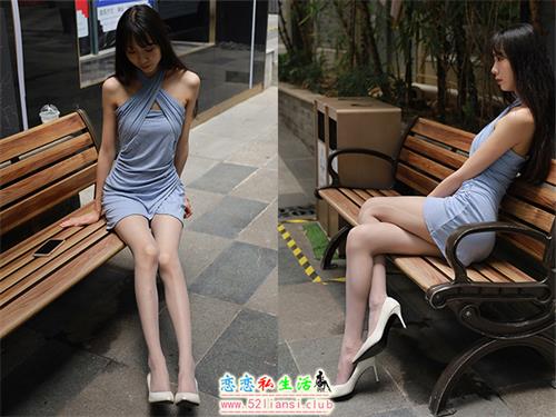 [IESS异思趣向] 丝享家 1110：团团《灰丝蓝色短裙》【86P/96M】