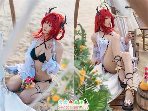 [美图精选]367-阿包也是兔娘-明日方舟 史尔特尔泳装【50P/117M】