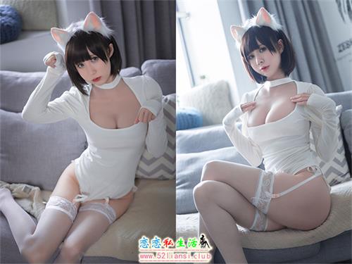 [美图精选]395-西园寺南歌-白猫白色连体衣【30P/74M】