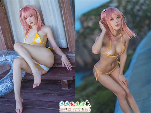 [美图精选]521-阿包也是兔娘-生或死联动 碧蓝航线 穗香泳装【30P/105M】