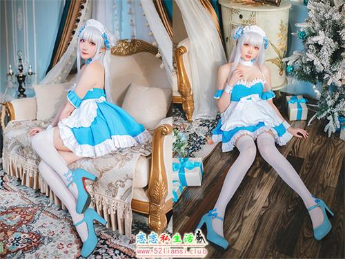 [美图精选]552-瓜希酱-碧蓝航线 小天鹅女仆【22P/47M】