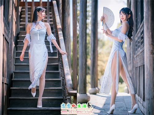 [美图精选]567-陆卿卿kyokyo-蓝色旗袍【24P/38M】