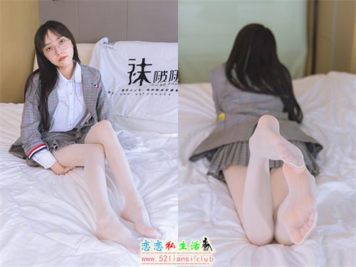 [袜啵啵] 202期 稚予-皮鞋、白色蕾丝丝袜、ol风(带视频)【140P+1V/5.9G】