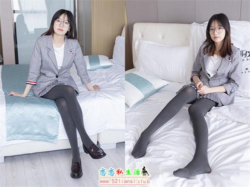 [袜啵啵] 210期 小甜豆-皮鞋、厚灰丝、ol装(带视频)【140P+1V/5.63G】