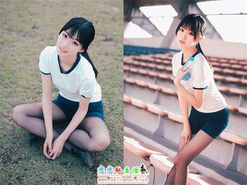 [美图精选]671-沧霁桔梗-黑丝体操服【53P/133M】