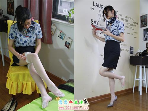 [自由摄影]No.004-质感的制服搭配长筒0D长筒丝【78P/223M】
