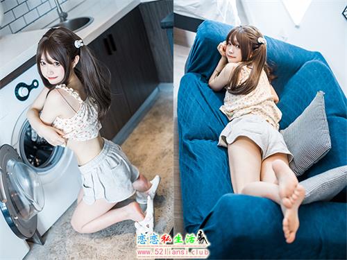 [美图精选]675-神沢永莉-黄色吊带睡衣兔兔【22P/92M】