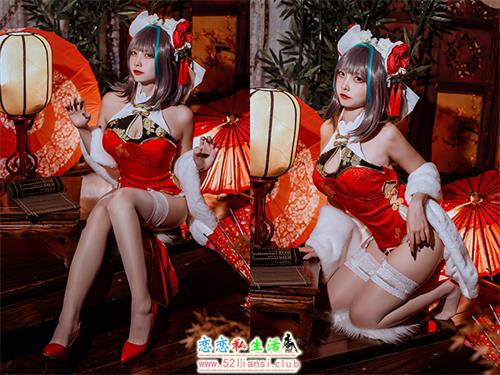 [美图精选]776-二佐Nisa-碧蓝 柴郡旗袍【32P/84M】