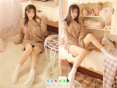 [美图精选]819-猫九酱-驼色毛衣【25P/52M】