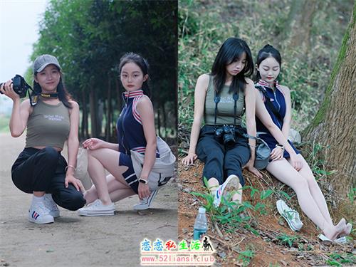 [初夏女神]048期 点点、双双~《姐妹出行》夏季登山记(带视频)【163P+2V/7.05G】