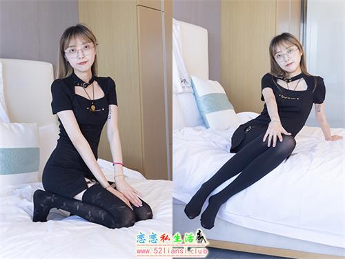 [袜啵啵] 270期 稚予-高跟鞋、皮鞋、厚黑丝、黑色大腿棉袜(带视频)【150P+1V/5.54G】