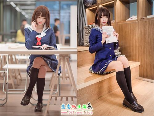 [美图精选]990-大大卷卷小卷-加藤惠校服【19P/45M】