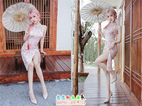 [美图精选]1010-仙女月-粉色旗袍【20P/70M】