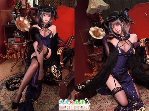 [美图精选]1030-黑白御猫-柴郡旗袍【37P/85M】