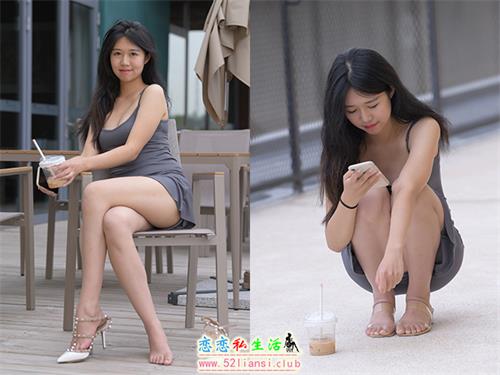 [魔镜街拍] 219-精选街拍-一始街拍作品 - 灰裙美女【915P/1.02G】