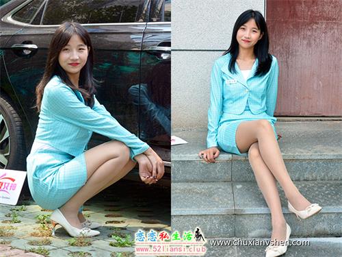 [初夏女神]083期 点点~【浅蓝正装】楼下正好停了一辆车，借助它假装一回车模(带视频)【160P+1V/4.93G】