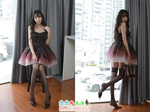 [IESS异思趣向] 丝享家 1437：团团《黑色吊带袜》[90P／110MB]