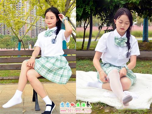 [初夏女神]093期 双双~【雪松JK套】巴啦啦小魔仙，玛丽珍鞋配一下(带视频)【140P+1V/5.53G】