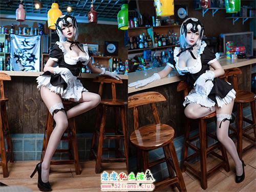 [美图精选]1133-一米八的大梨子-黑贞GK手办女仆【29P/73M】