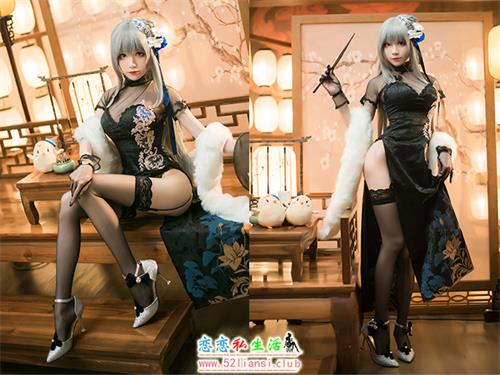 [美图精选]1215-Tomoyo酱-碧蓝航线 路易九世旗袍【20P/77M】