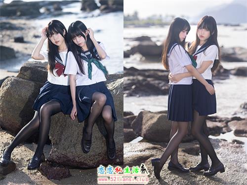 [美图精选]1227-不呆猫&三無人型-水手服百合黑丝【51P+1V/264M】