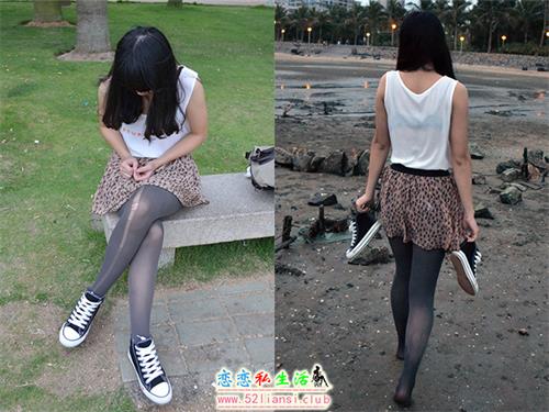 [精选资源]103-海边短裙丝袜 袜底踩泥沙【66P/21M】