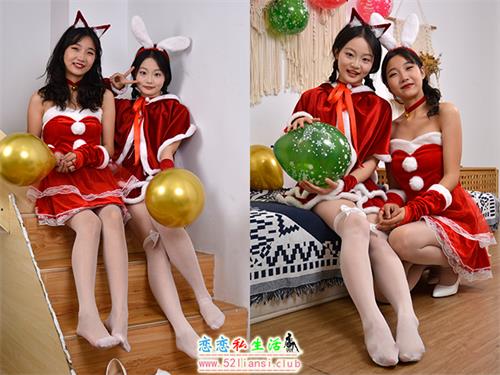 [初夏女神]129期 点点、双双~【圣诞快乐】2023年尾声逮到两只小兔子，祝大家圣诞快乐(带视频)【140P+2V/3.34G】