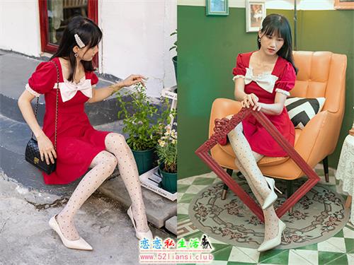 [尤蜜丝] No.050 穿搭推广展示图集 餐桌相框与红裙【48P/415M】